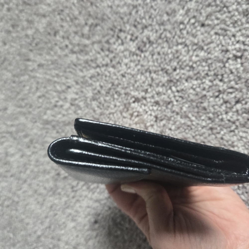 Ferragamo Black Wallet with Gold Accent - Picture 5 of 14